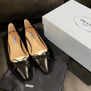 Prada Patent Leather Pointy Flats